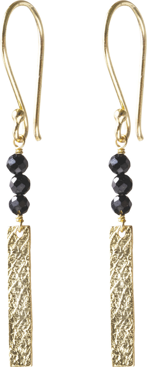 Bar Black Onyx Earrings GP