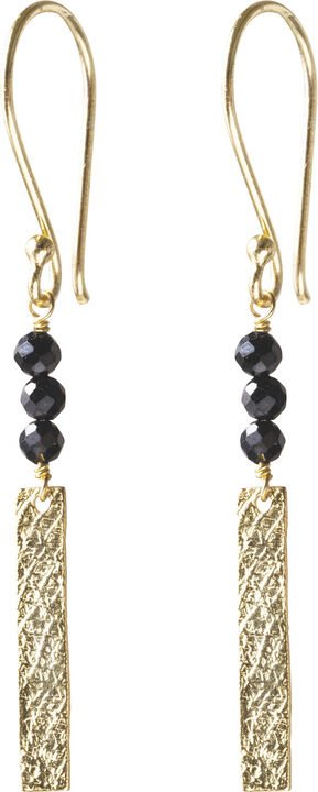 Bar Black Onyx Earrings GP