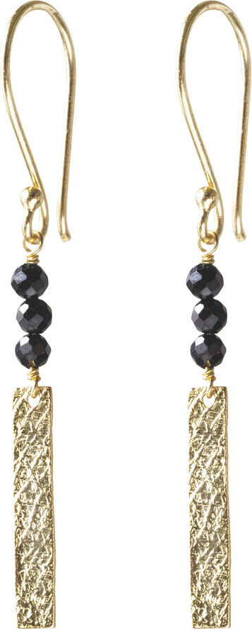 Bar Black Onyx Earrings GP
