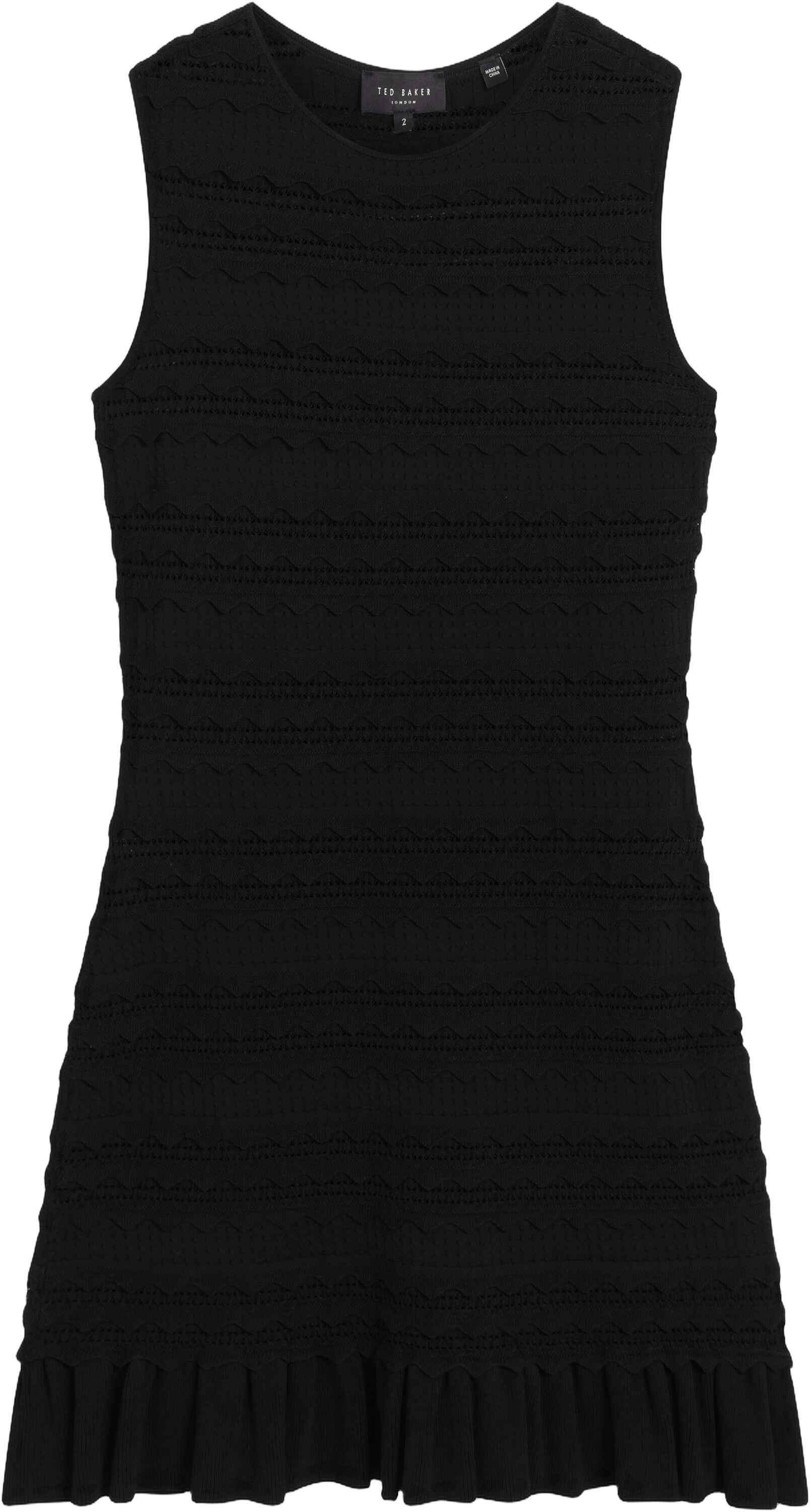 AVELA Knitted Mini Dress With Frill