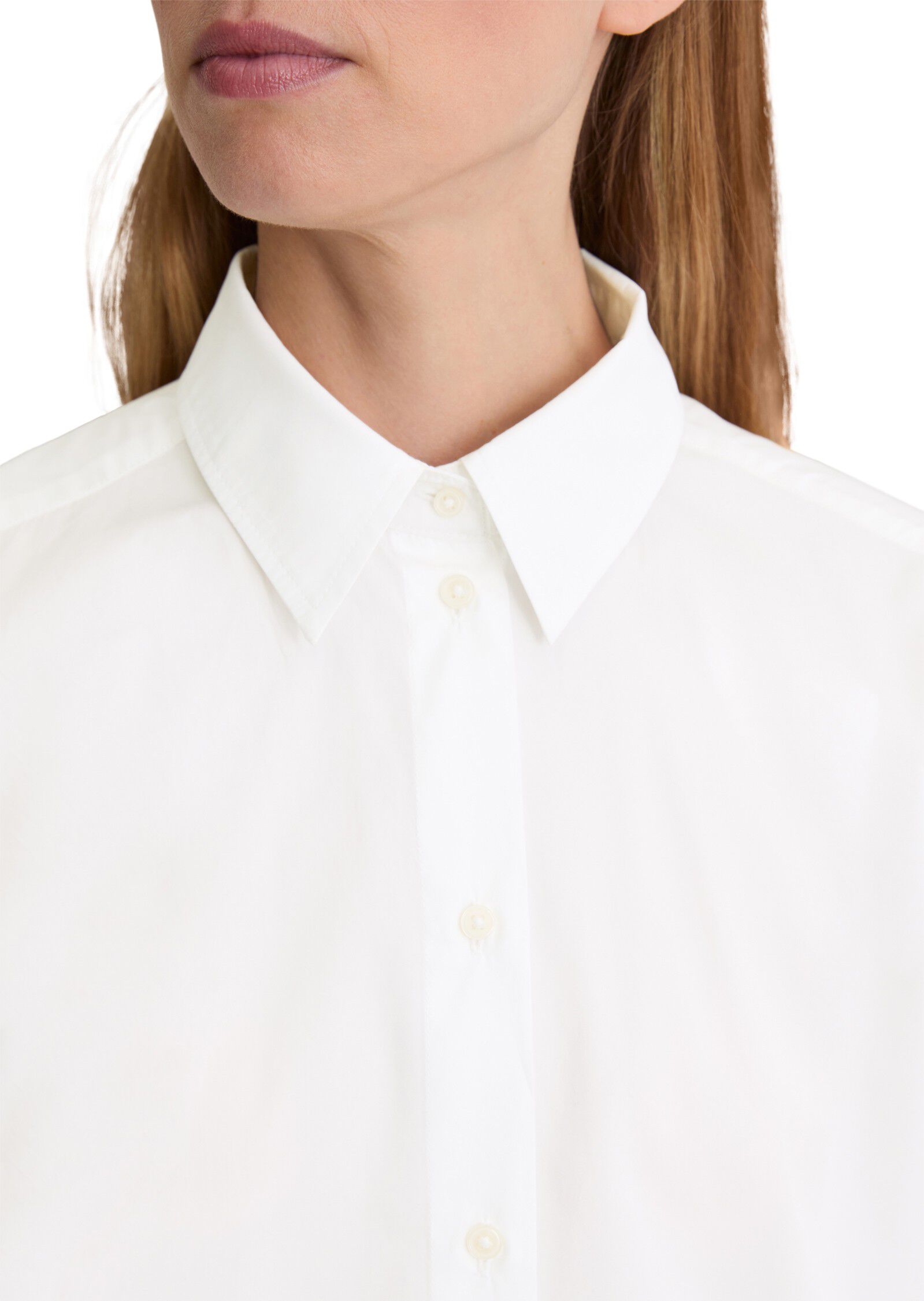 Blouse, fitted shape, kent collar,