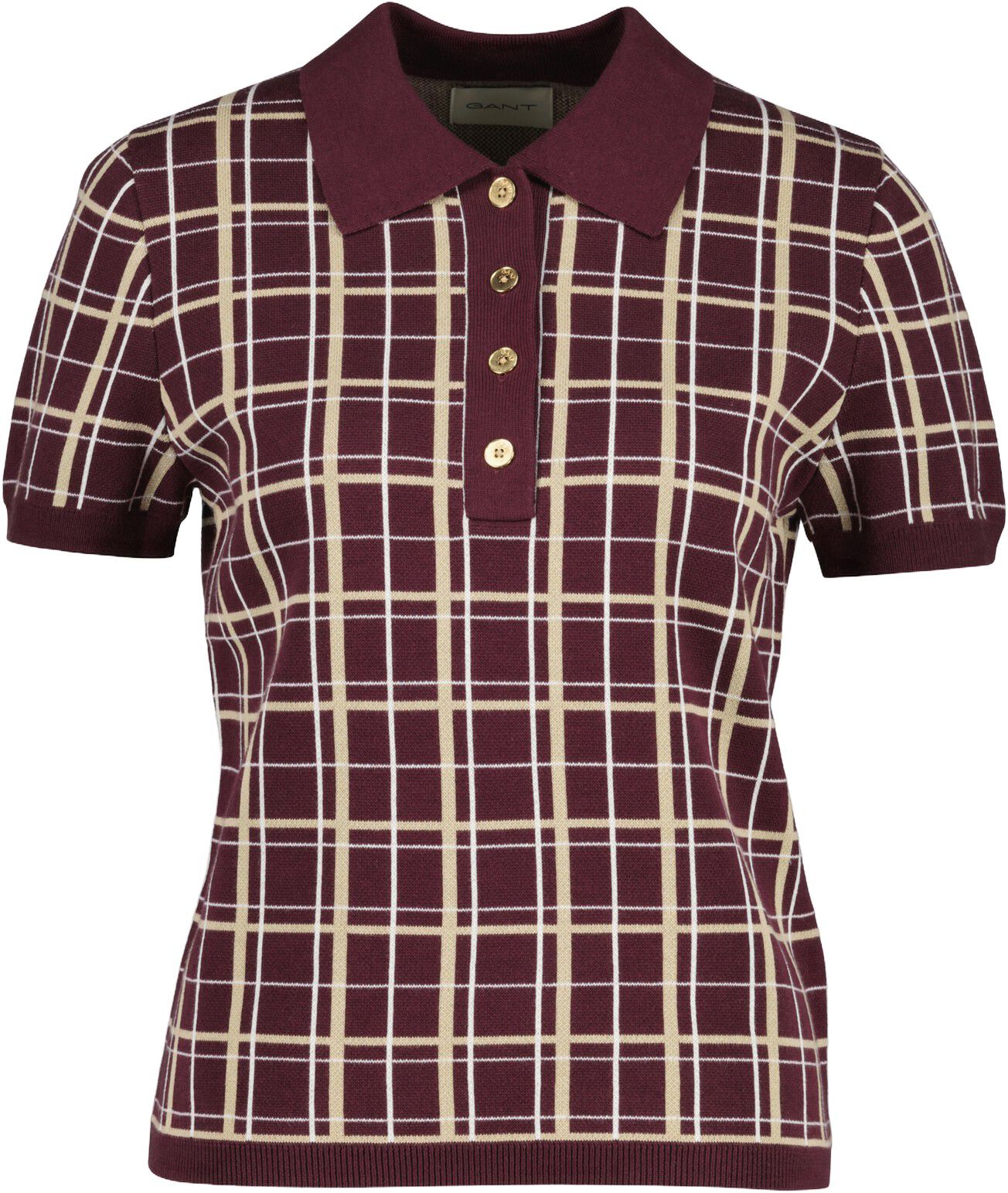 CHECKED KNIT RUGGER SS