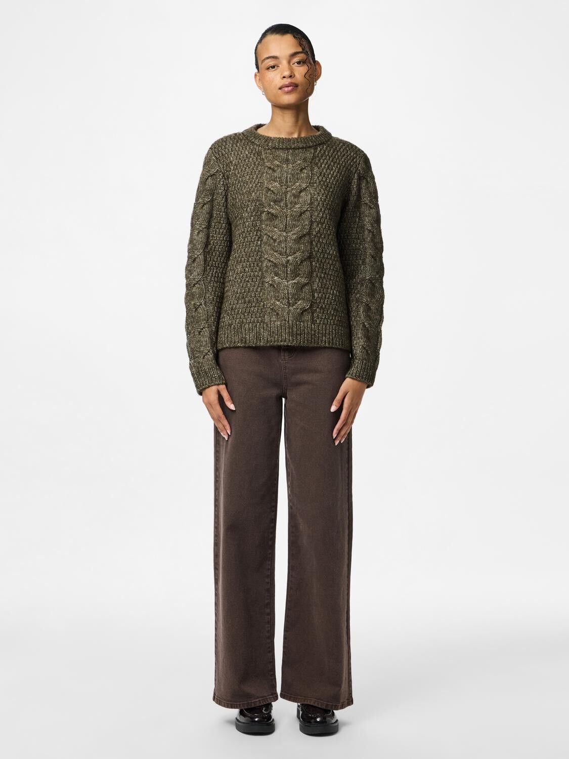 PCNINA LS O-NECK KNIT NOOS BC