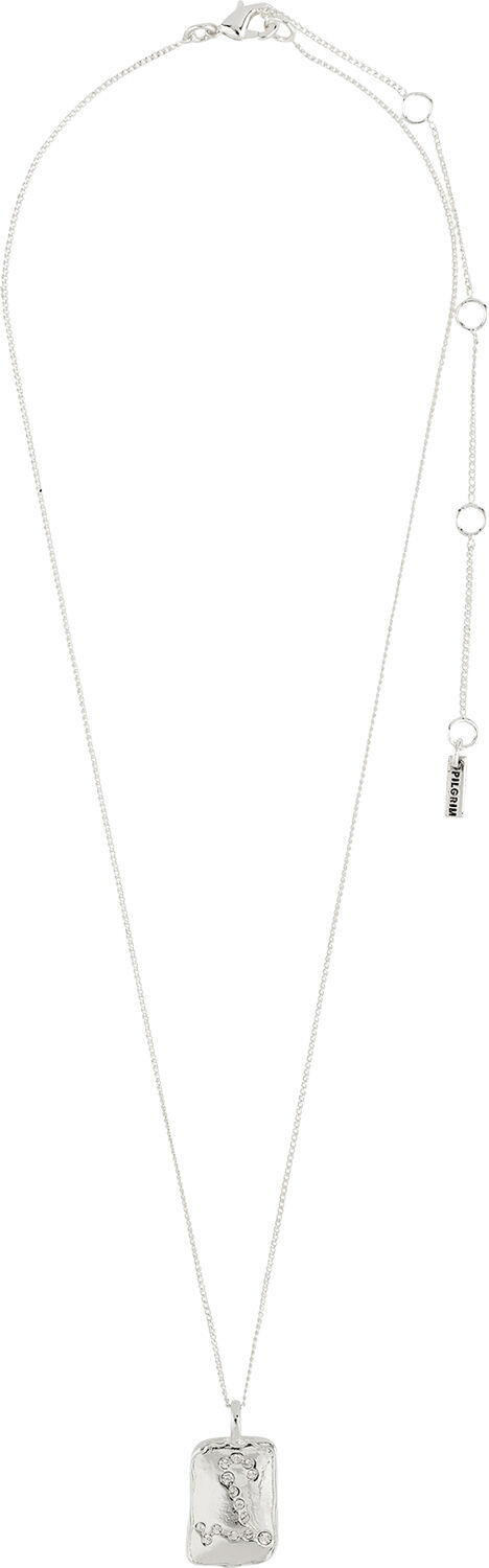 PISCES recycled Zodiac Sign necklace, silver-plated