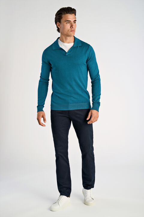 Ecovero L/S v-neck polo