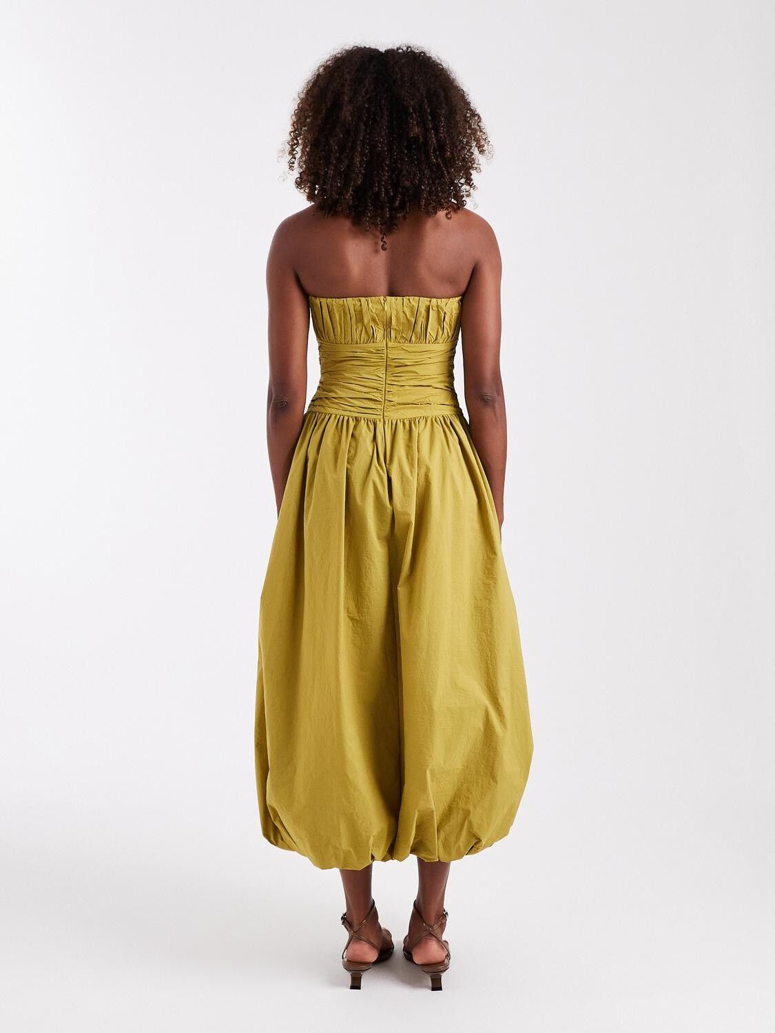 TSLUNA BUBBLE HEM MAXI DRESS WVN
