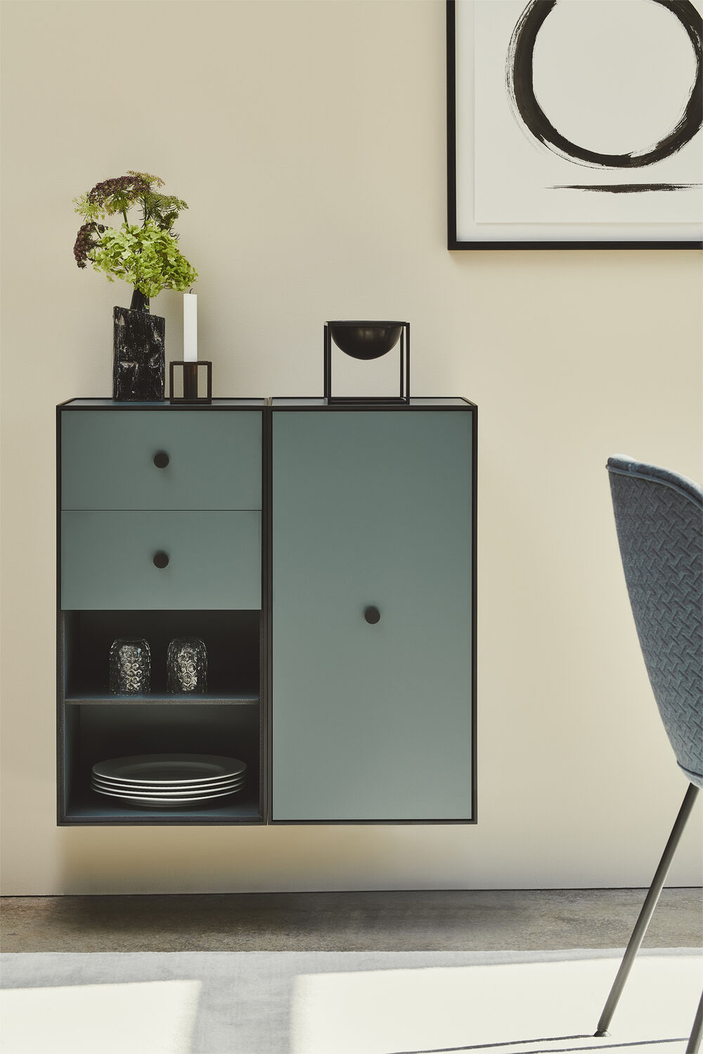 Frame 70 med L&aring;ge og 2 hylder - Fjord