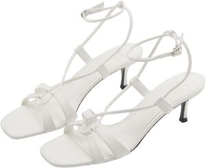 Combined-strap heeled sandals