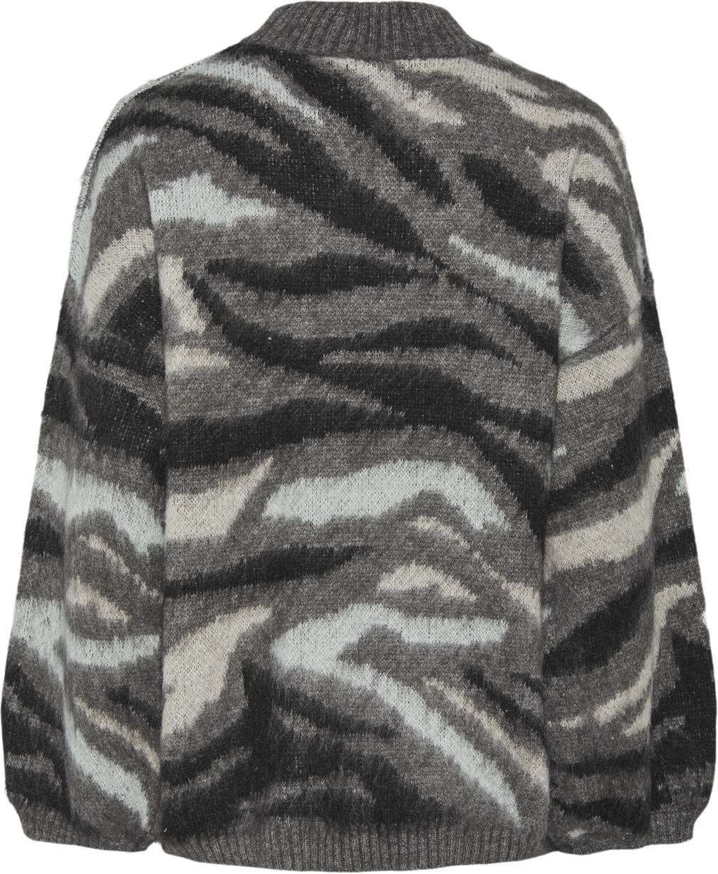 PCPEGGY LS HIGH NECK JACQUARD KNIT