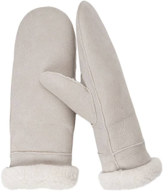 BELUKTA - MITTENS - SHEEP SUEDE WITH CURLY SHEARLING AROUND