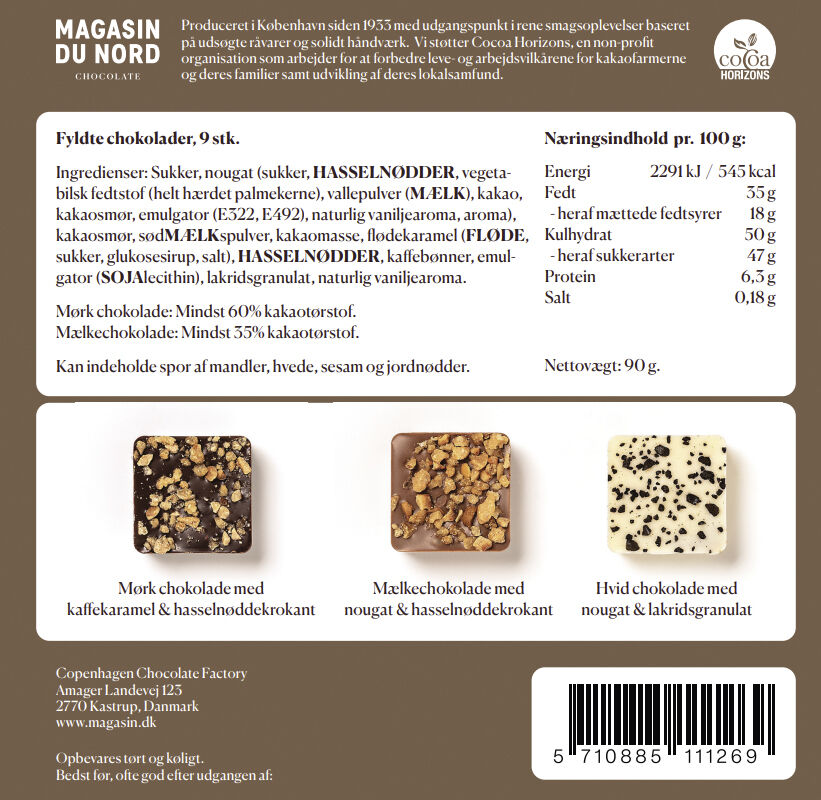 &AElig;ske, 9 stk. Dessertchokolade, 90g