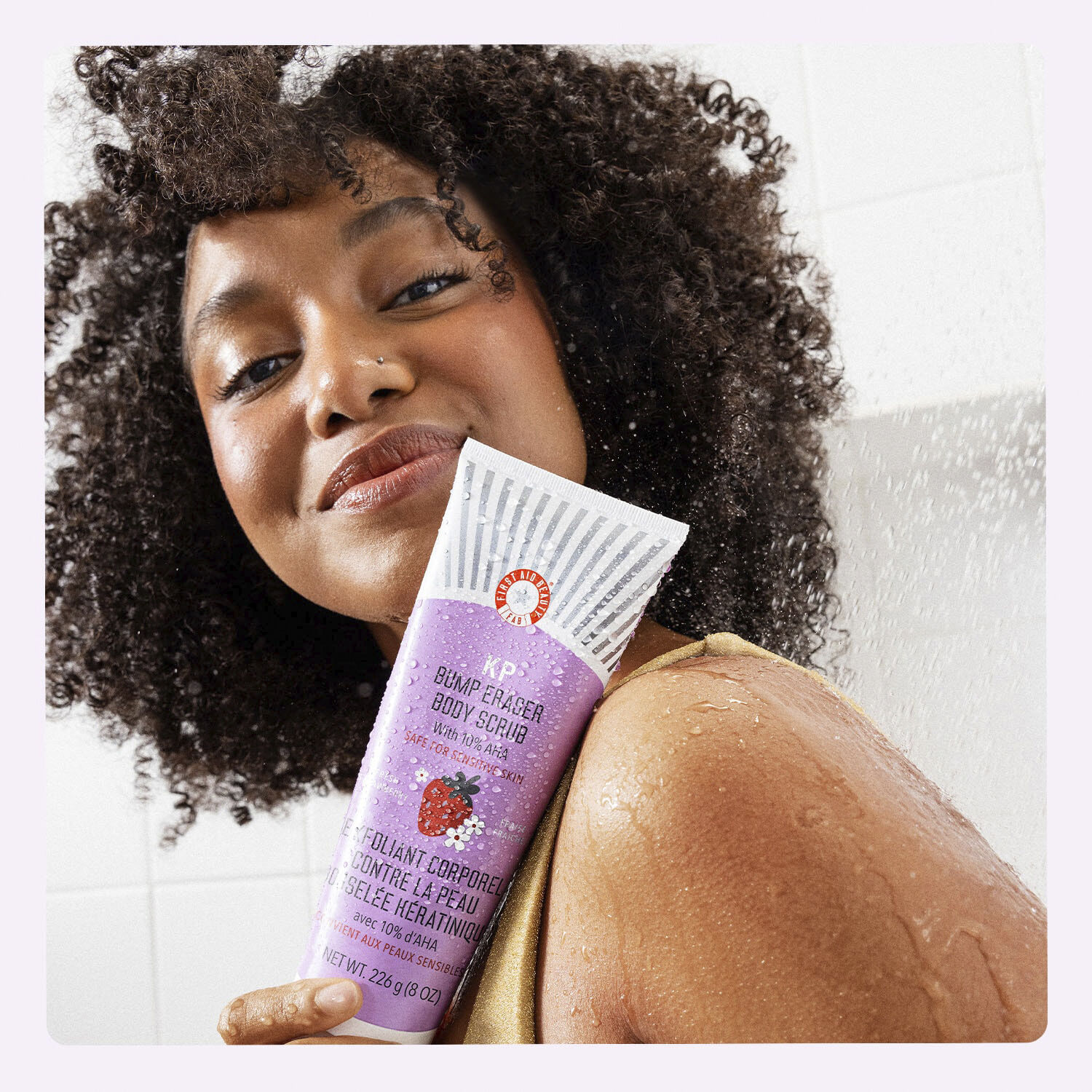 KP Body Scrub Strawberry - Bodyscrub med AHA Jordb&aelig;rduft Omg&aring;ende virk