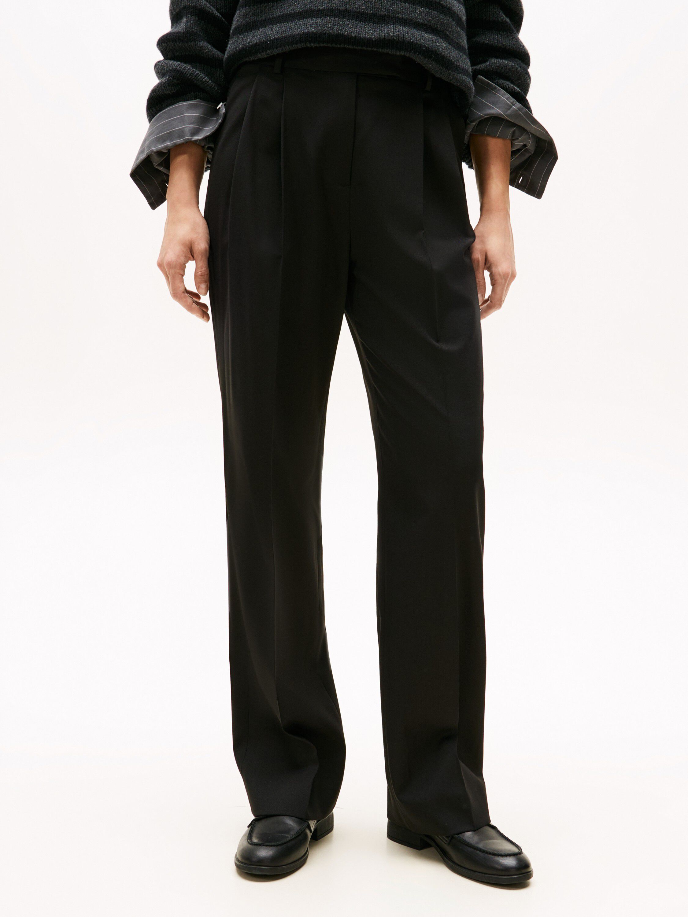 TIMELESS WOOL STRT PLEAT PANT