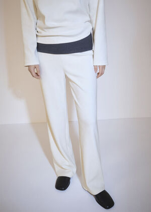 Corduroy straight trousers