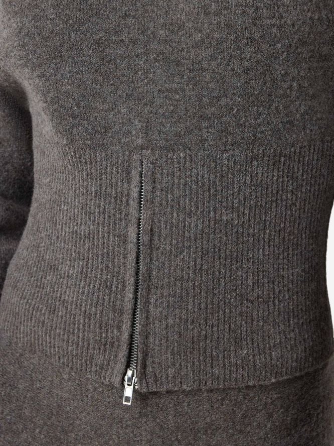 NMSLOAN L/S O-NECK ZIP KNIT FWD