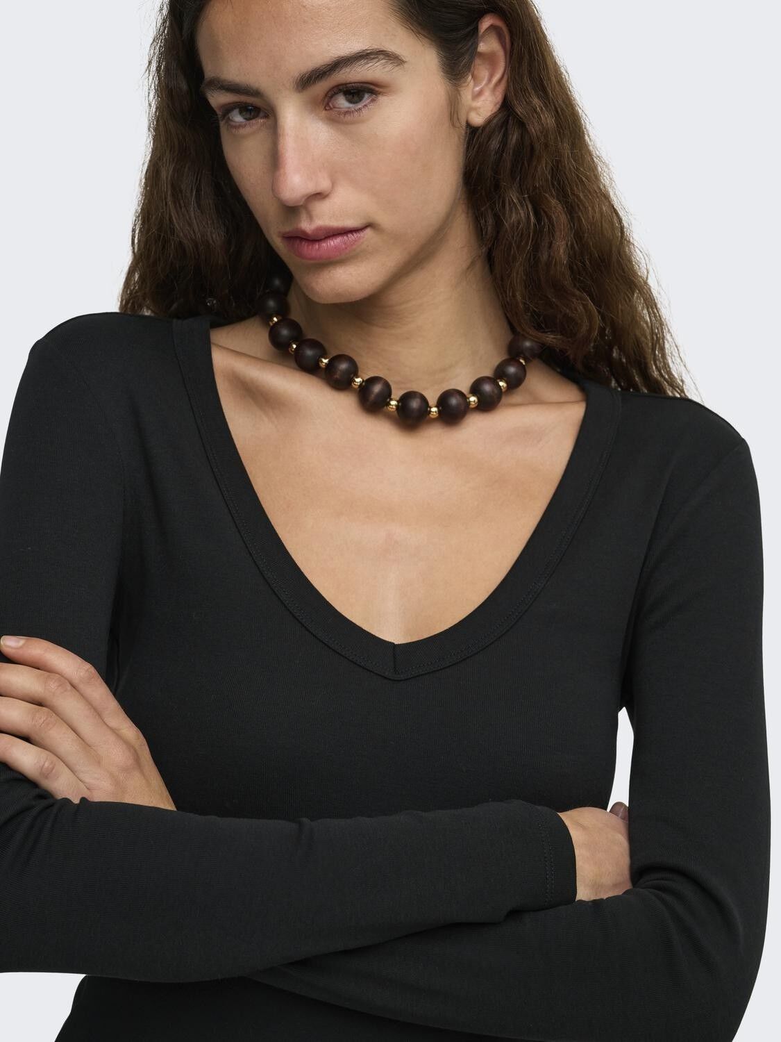 Onlriley L/S V Neck Top Cs Jrs