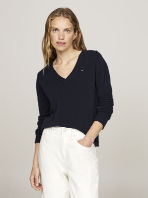 SOFT WOOL V-NK LS SWEATER