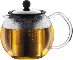 Assam tekande med glashåndtag, stålfilter, 0. 5 l