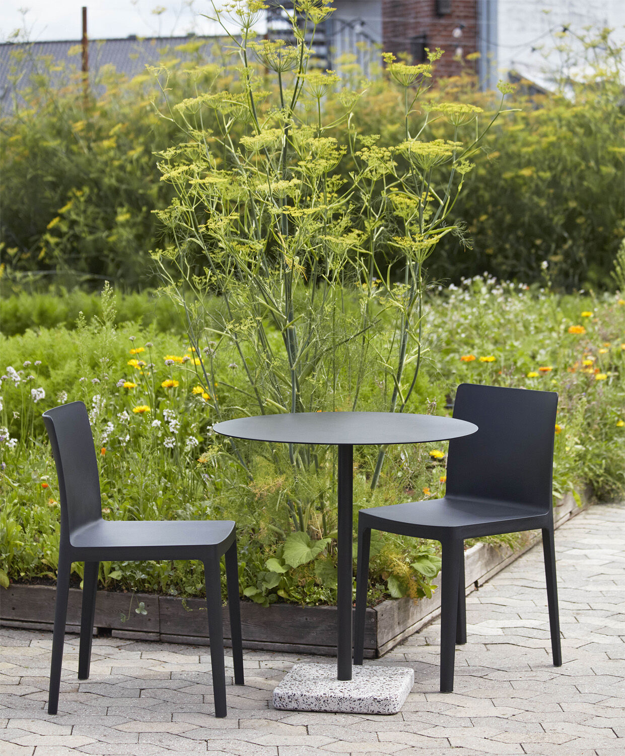 &Eacute;l&eacute;mentaire 4 leg base-Anthracite p