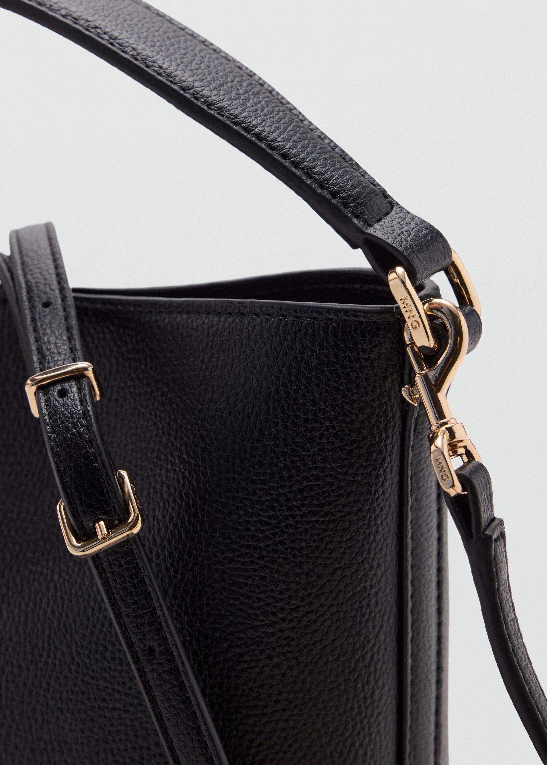 Faux-leather bucket handbag