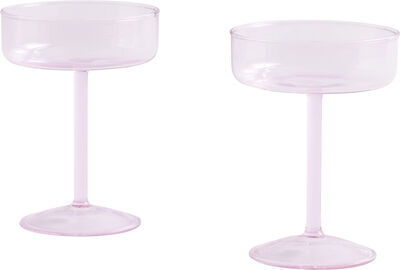 Tint Coupe Glass-Set of 2-Pink
