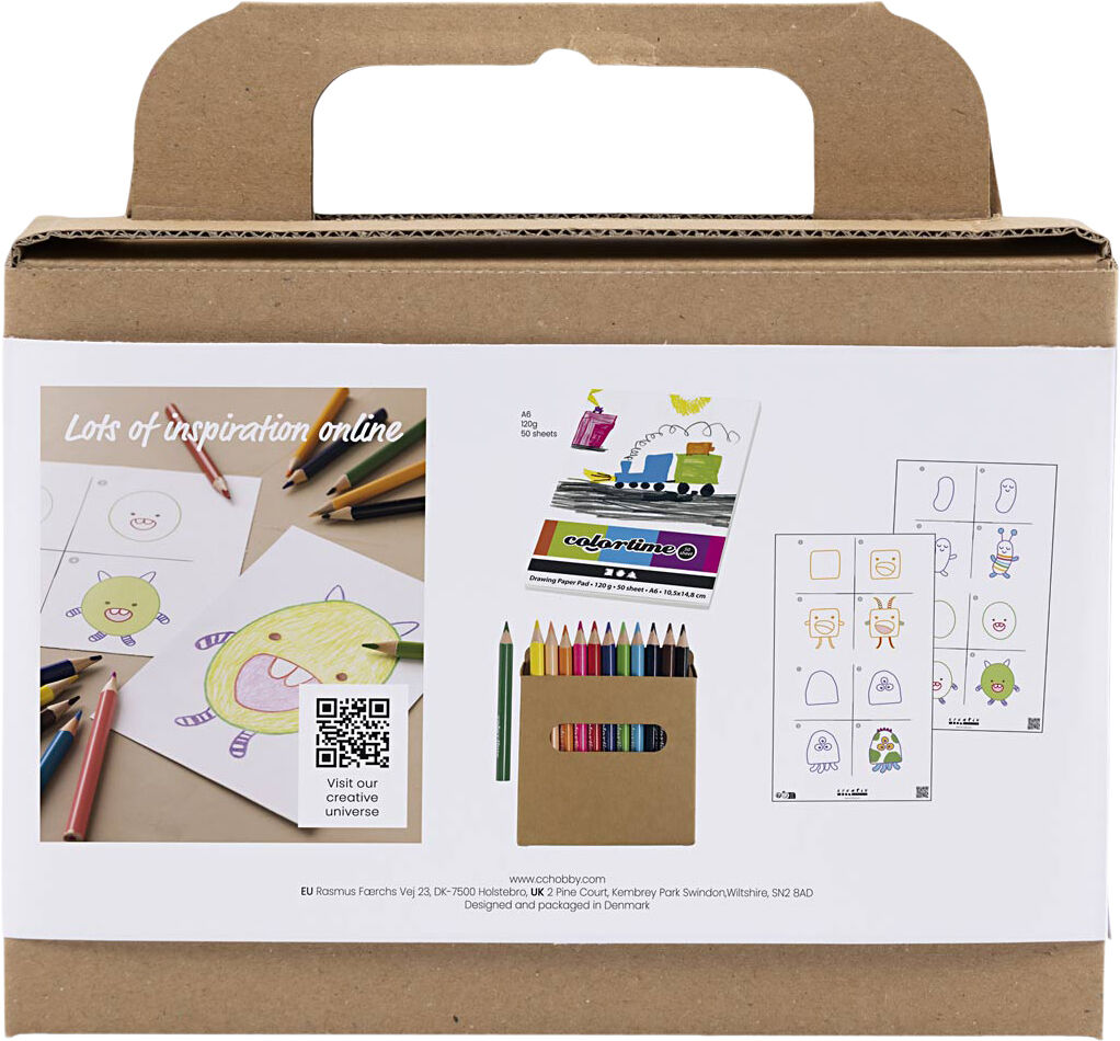 Mini DIY Kit Tegning, Monstre