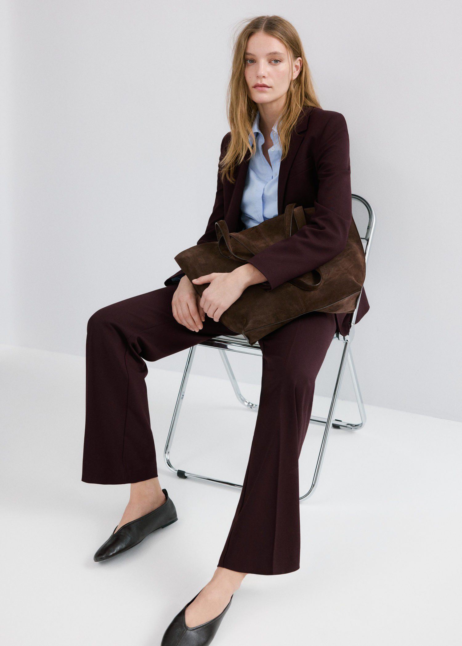 Straight-fit suit trousers