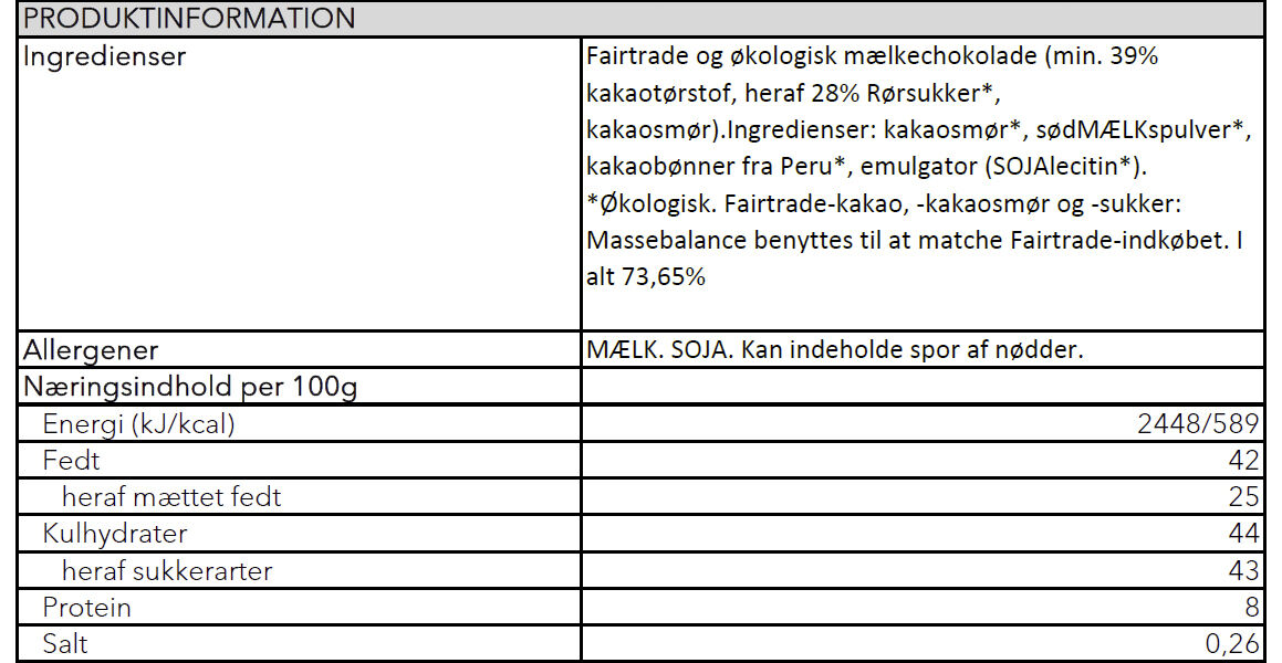 Feves Andoa Lact&eacute;e 39% 200g