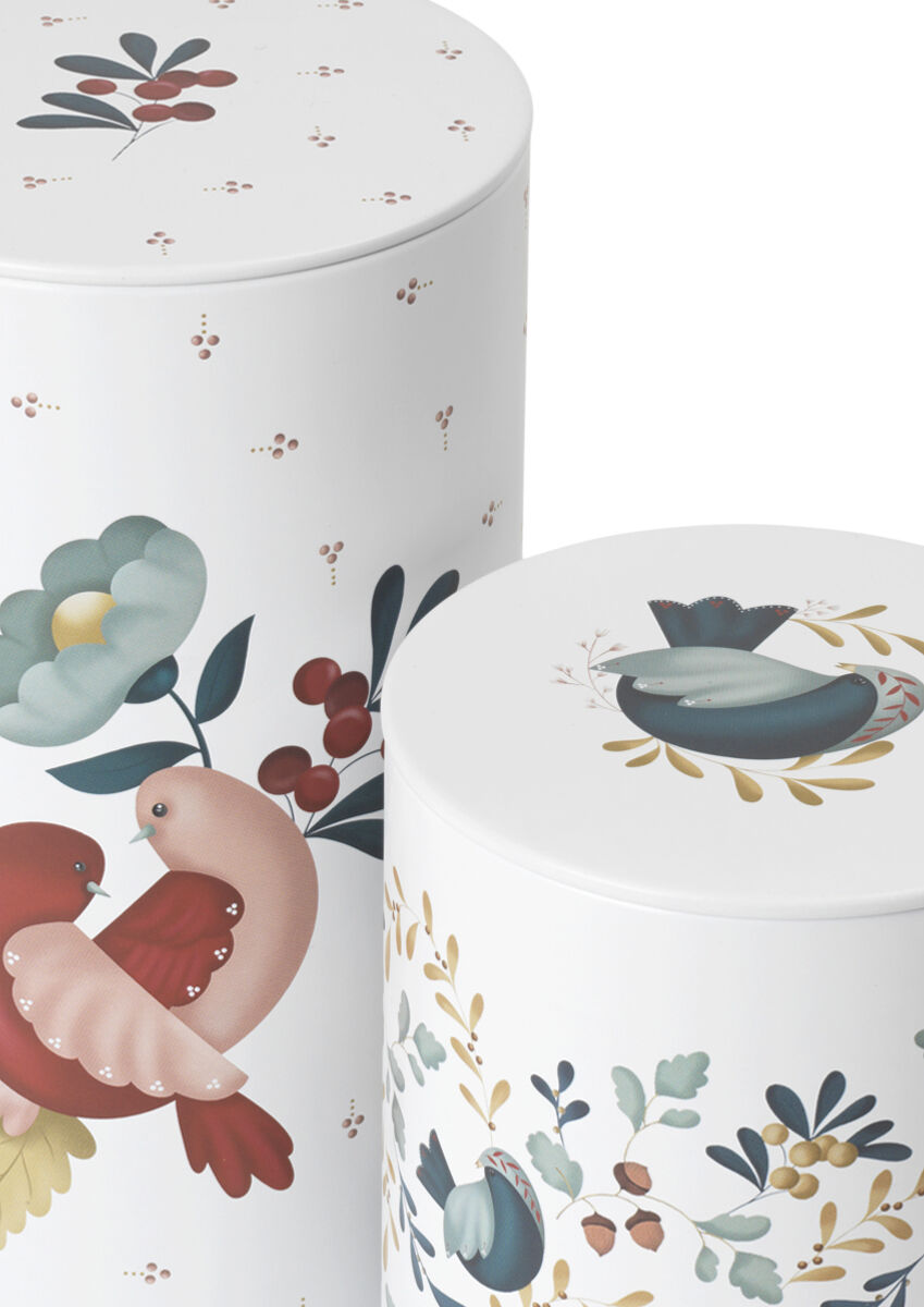 GC Cottage Opbevaringsd&aring;se &Oslash;10/&Oslash;11 hvid m. deko 2 stk.