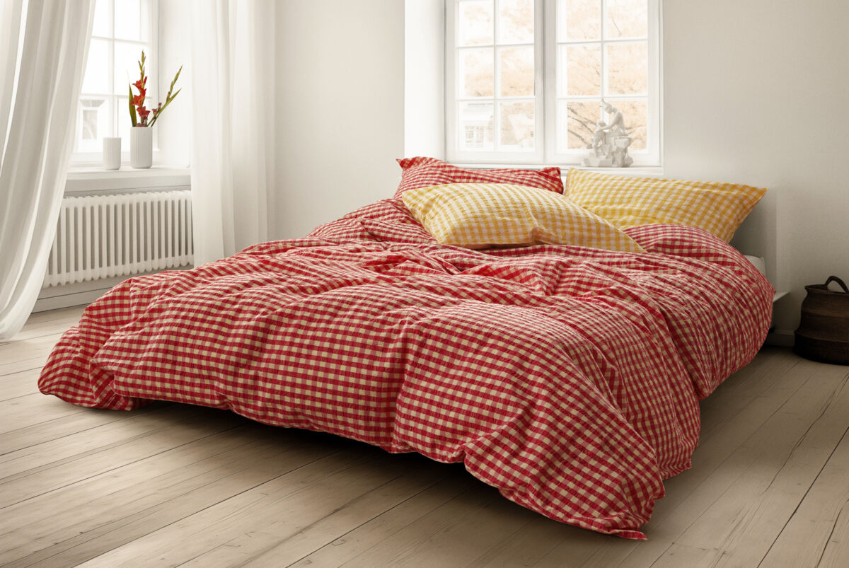 B&aelig;k&B&oslash;lge Senget&oslash;j 200x220 cm blomme/rosa DK