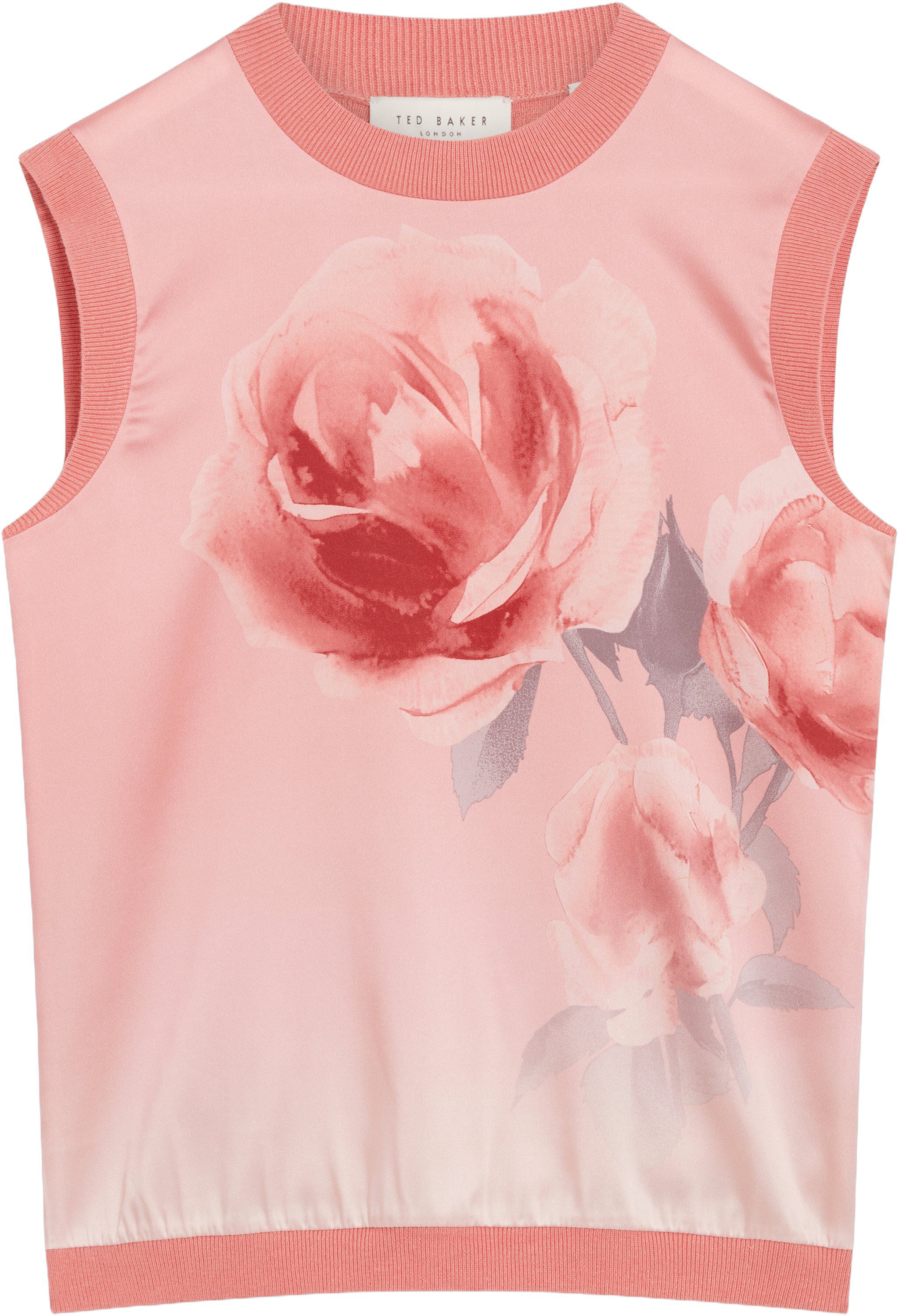 LYSIA Floral Printed Woven Front Kn
