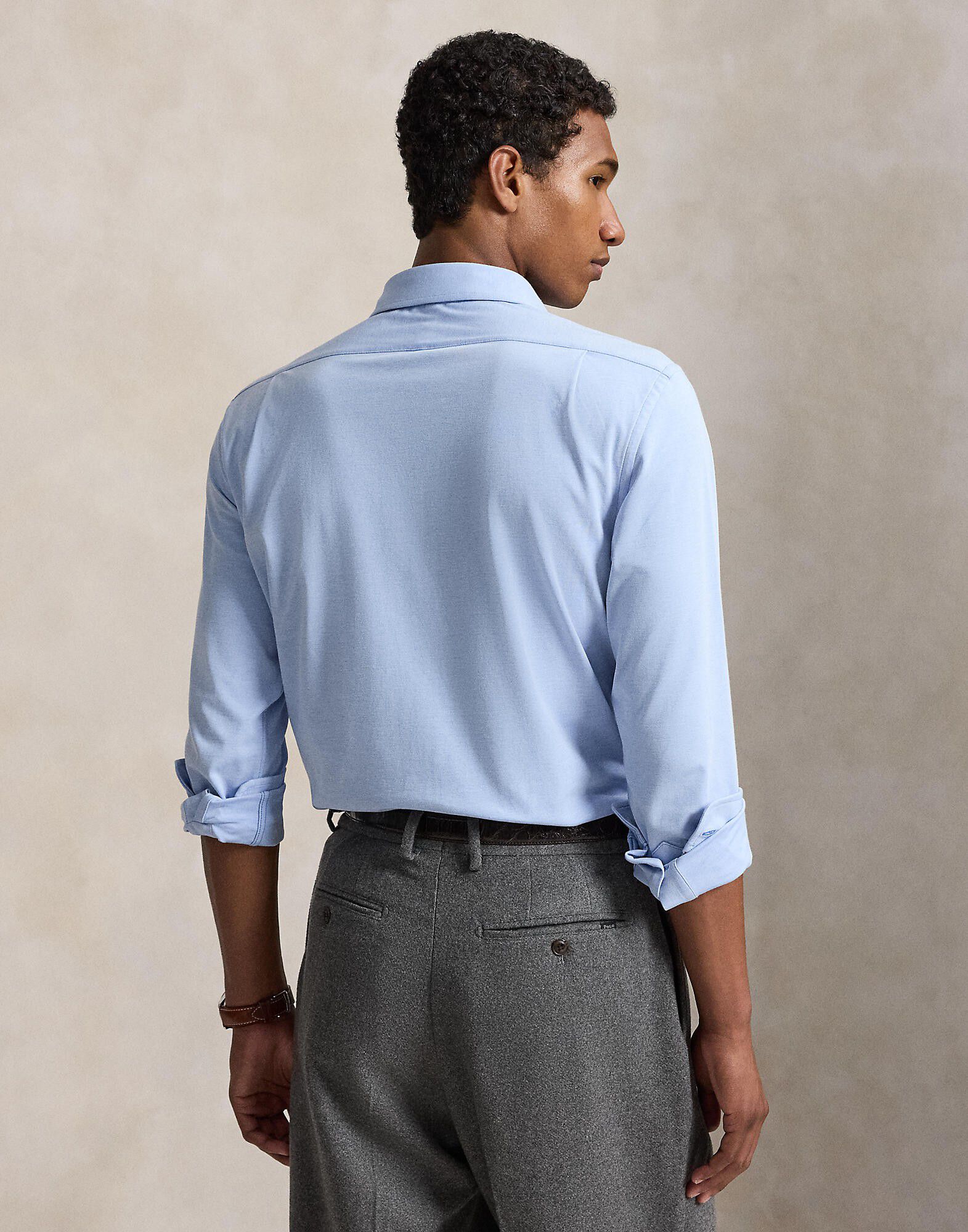 STRCH OXFORD INTRLK-KNT-SHIRT