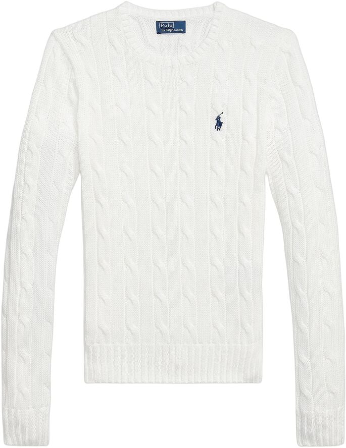 Cable-Knit Cotton Crewneck Sweater
