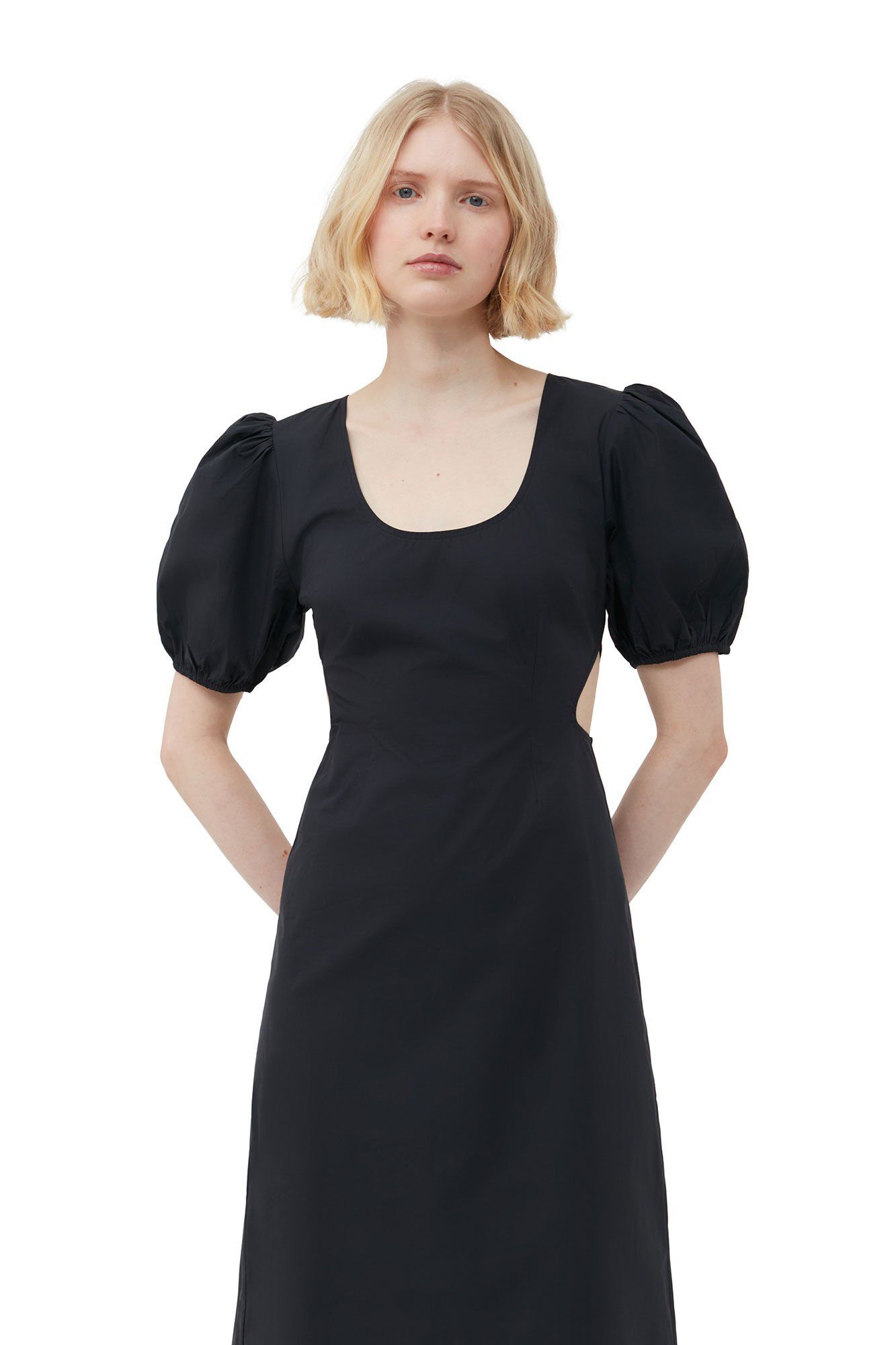 Cotton Poplin Cutout Dress