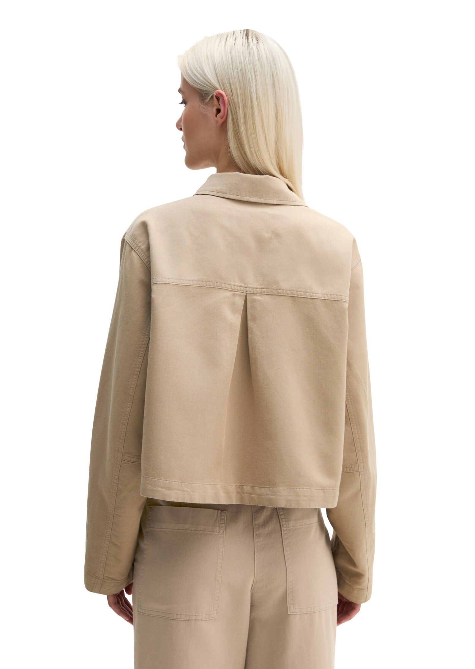Indoor jacket, A-line, shirt collar