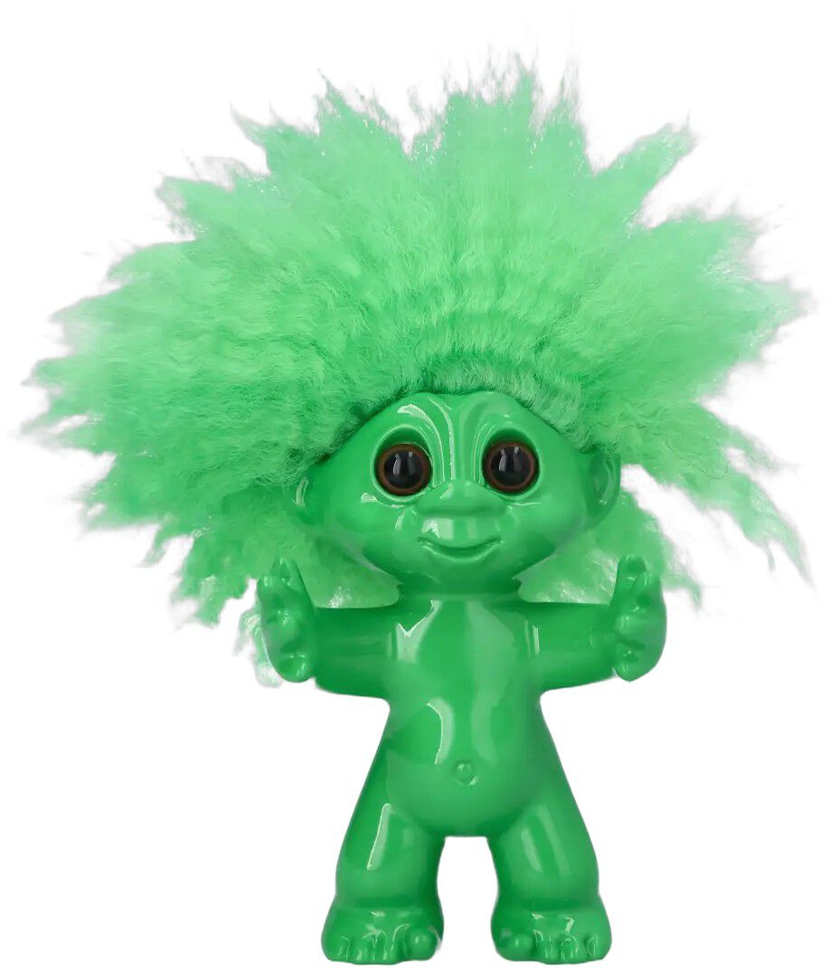 Lykketrold, gr&oslash;n, 9 cm