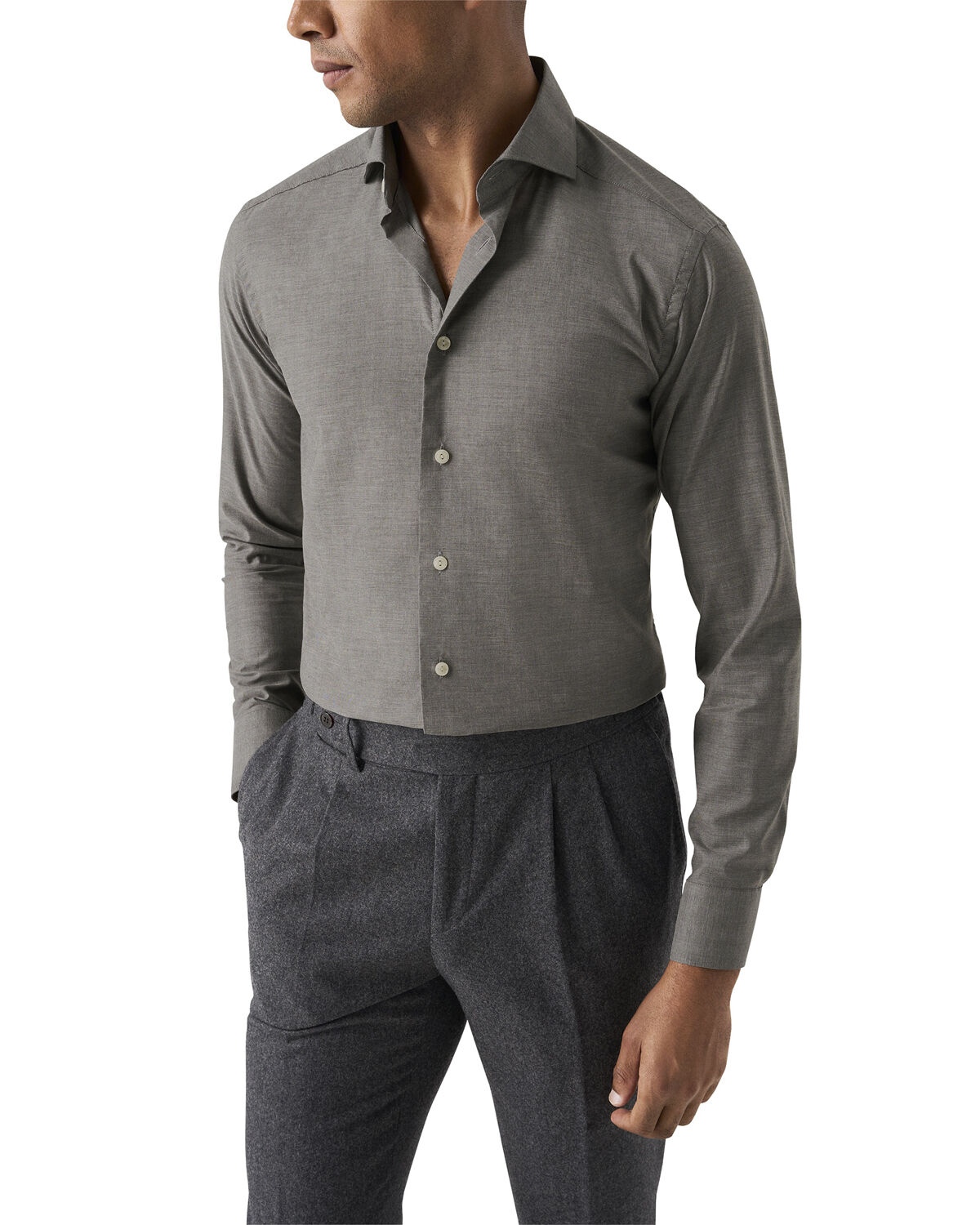 HERRINGBONE WRINKLE FREE FLANNEL SH