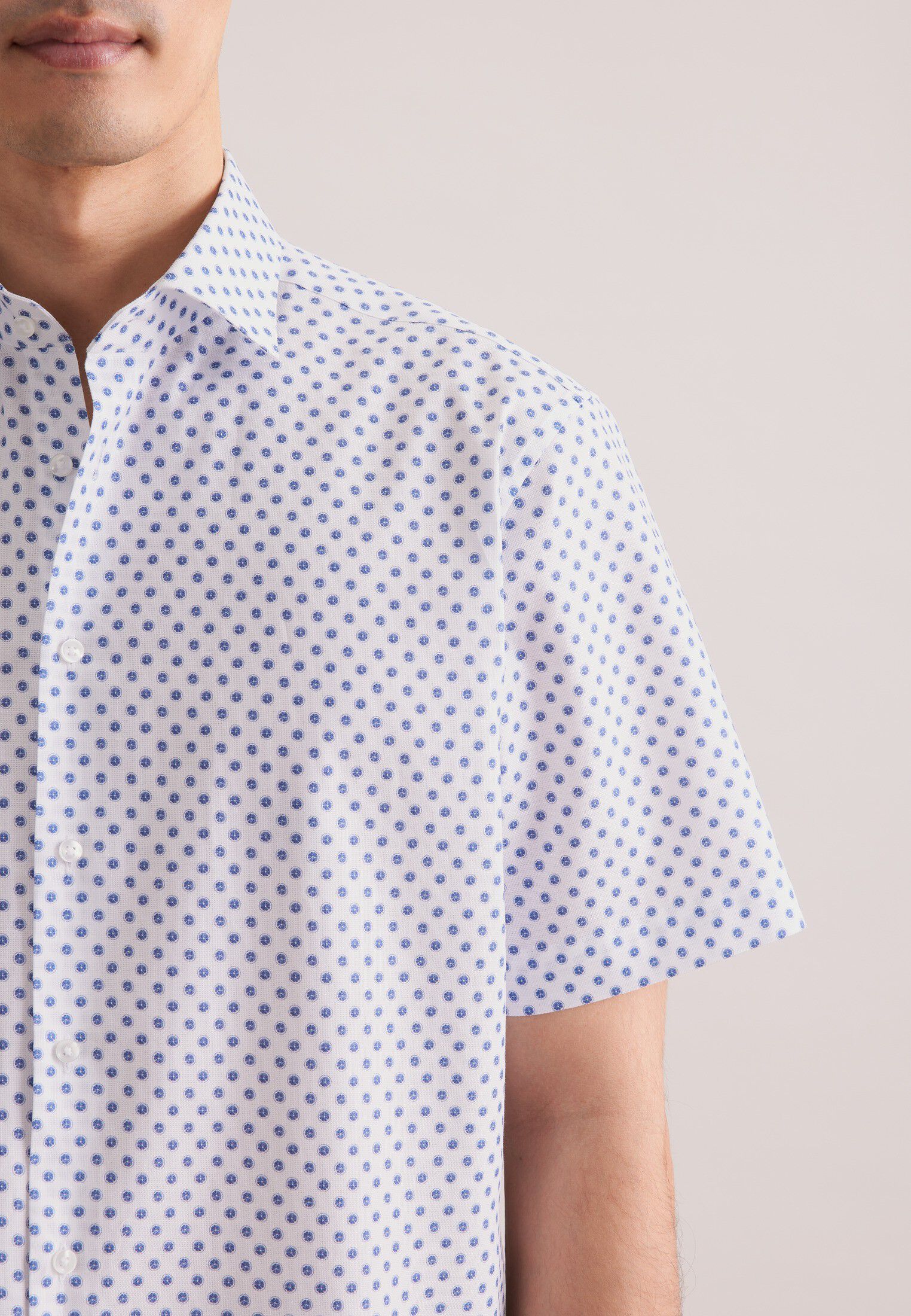 Business shirt Regular 1/2 Kent-Collar Print