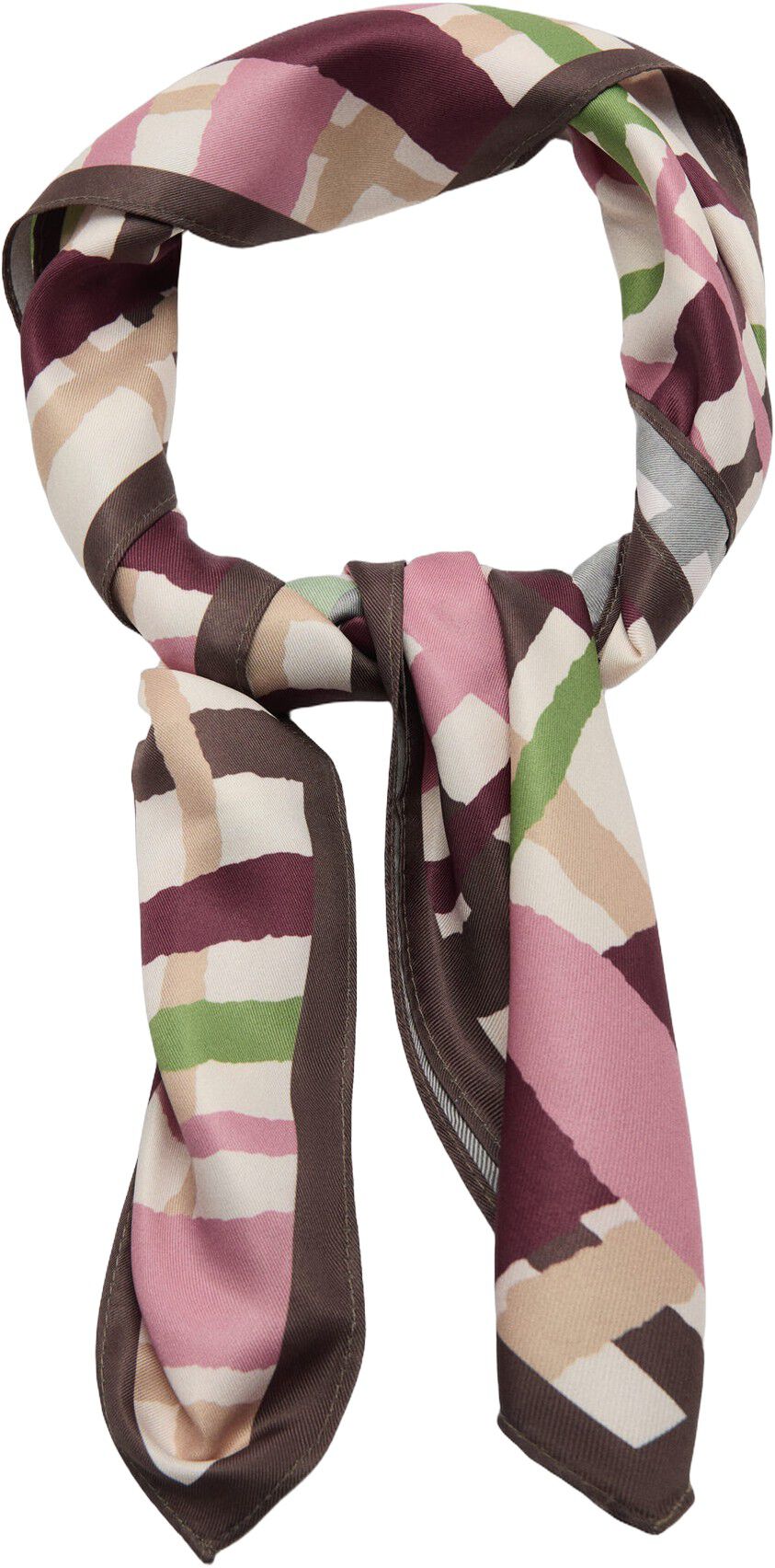 Geometric printed foulard