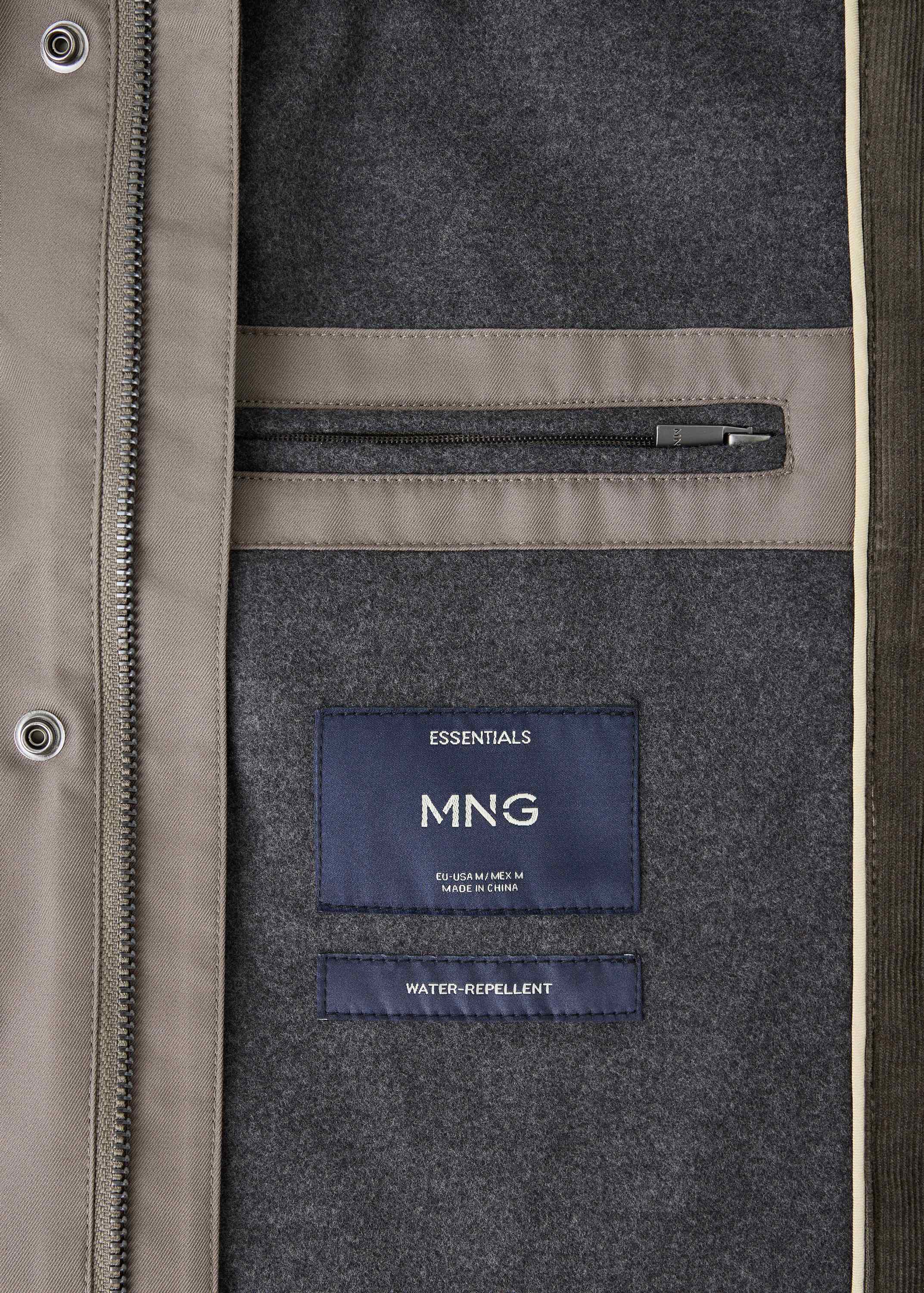 Water-repellent cotton blend jacket