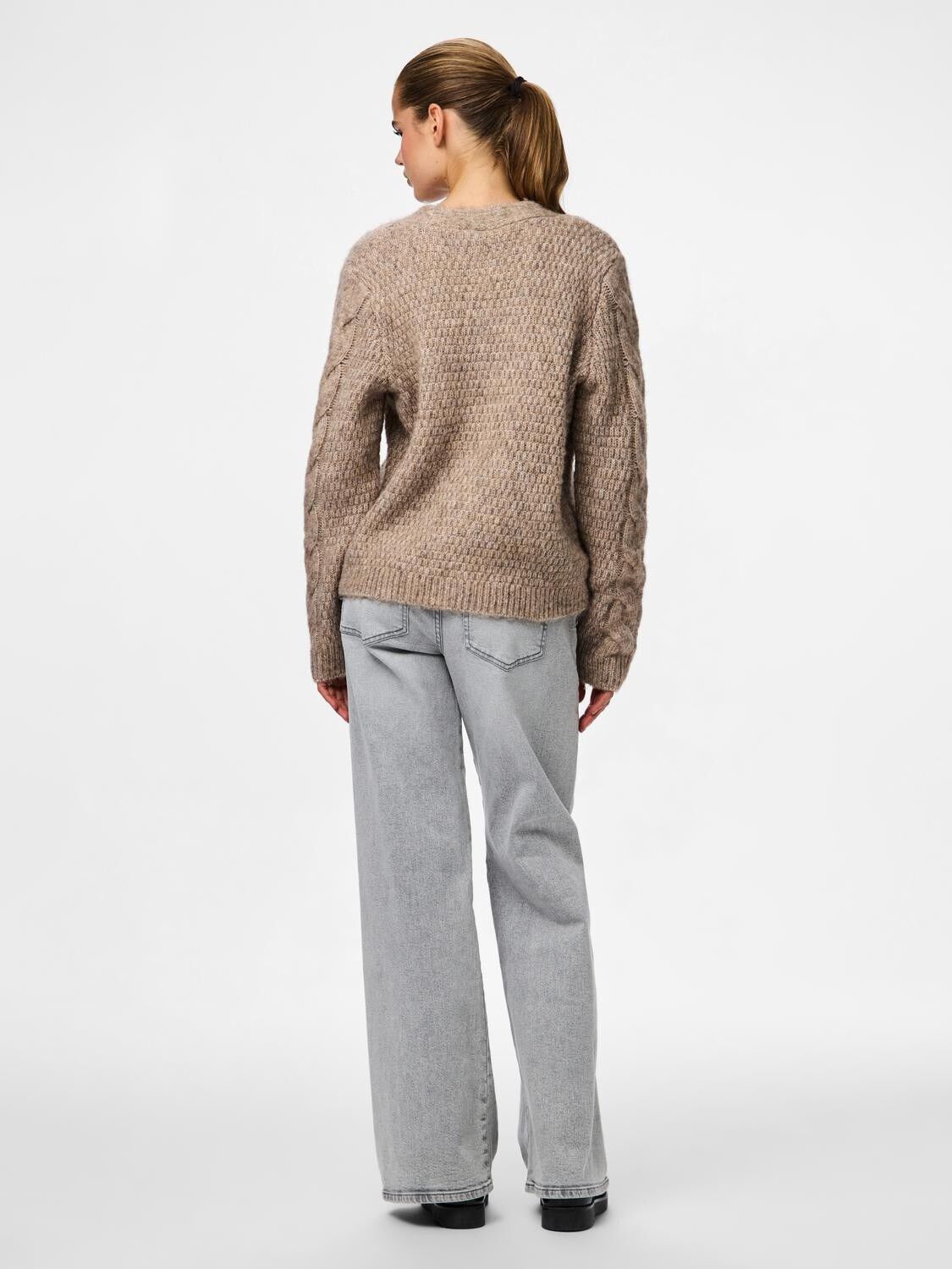 PCNINA LS V-NECK KNIT CARDIGAN NOOS