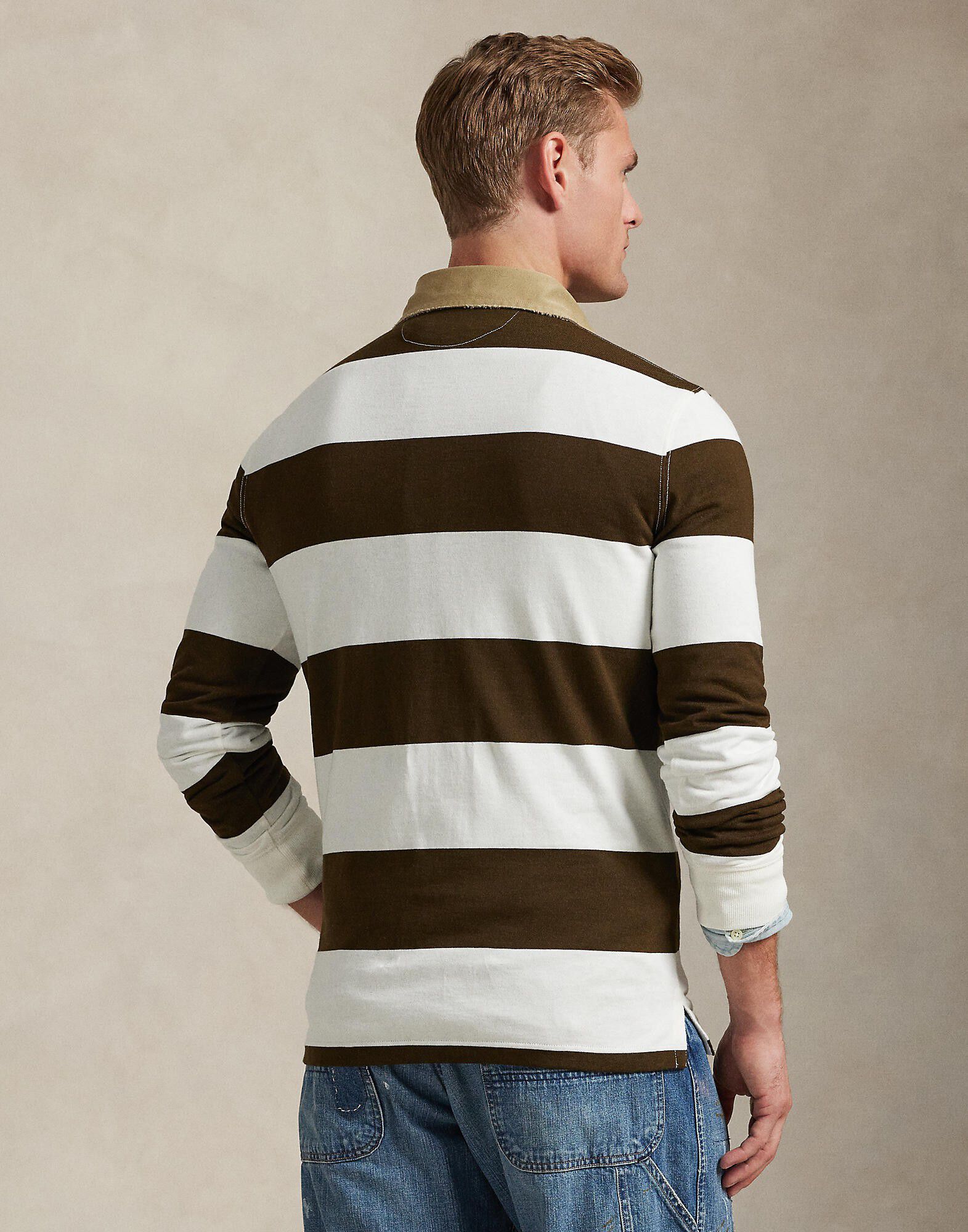 Classic Fit Khaki-Collar Rugby Shirt