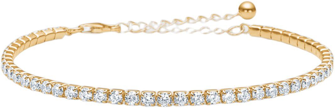 Tennis armb&aring;nd - Forgyldt