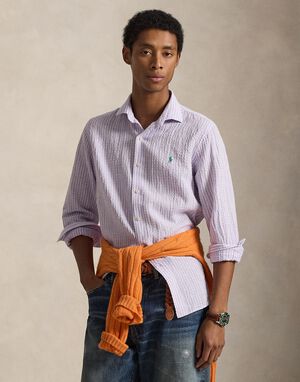 SEERSUCKER LINEN-WVN-SHIRT