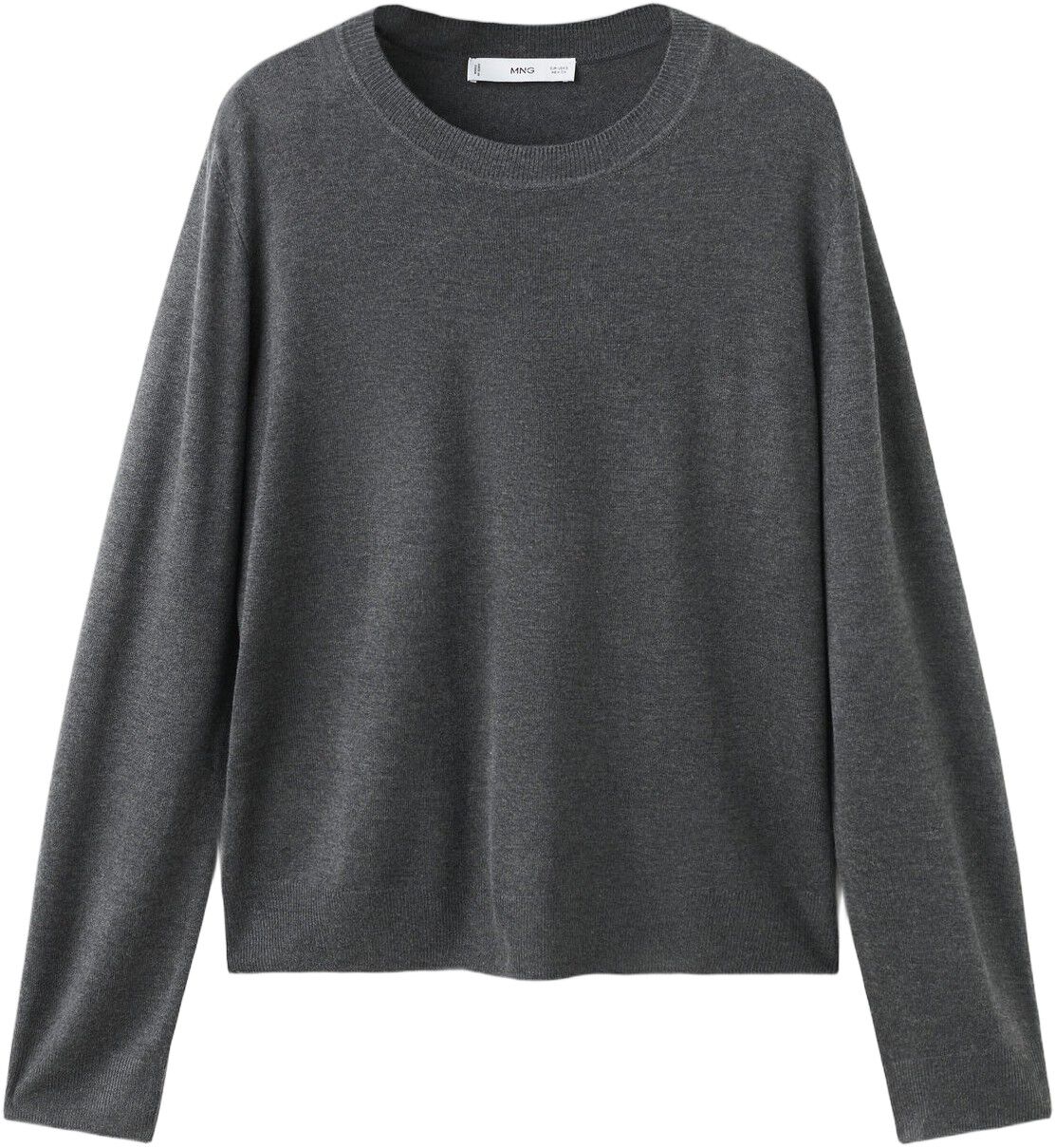 Fine-knit crew-neck sweater
