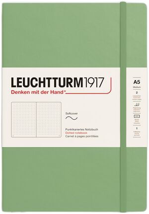 LT1917 Notesbog A5 Prikket SC - Sage 361592