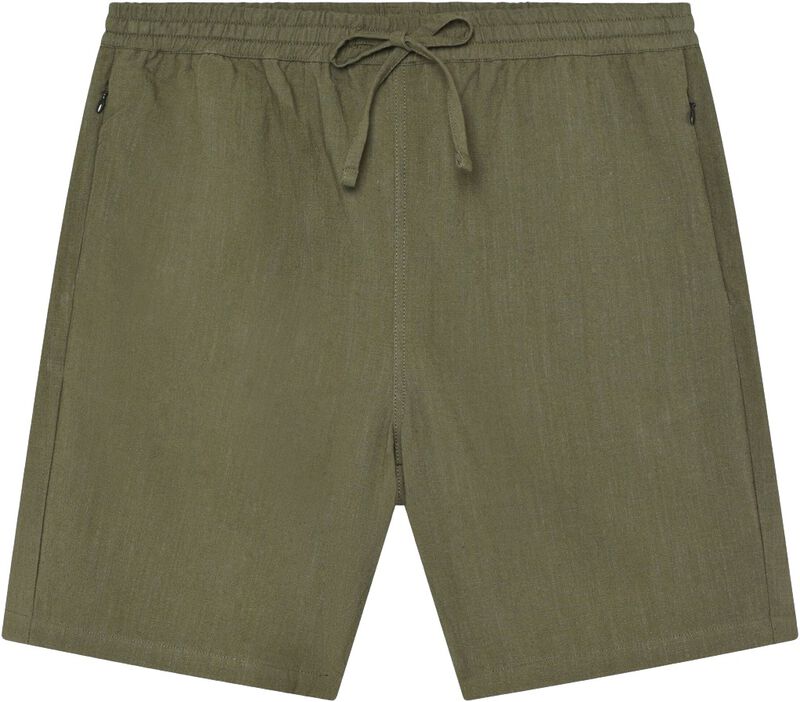 Fig Loose Linen-Mix Shorts