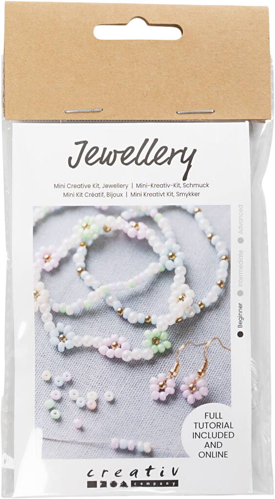 Mini DIY Kit Smykker, Elastikarmb&aring;nd og &oslash;rering