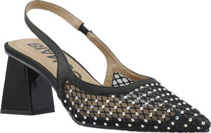 BIAMARALYN Slingback Rhinestone Mesh