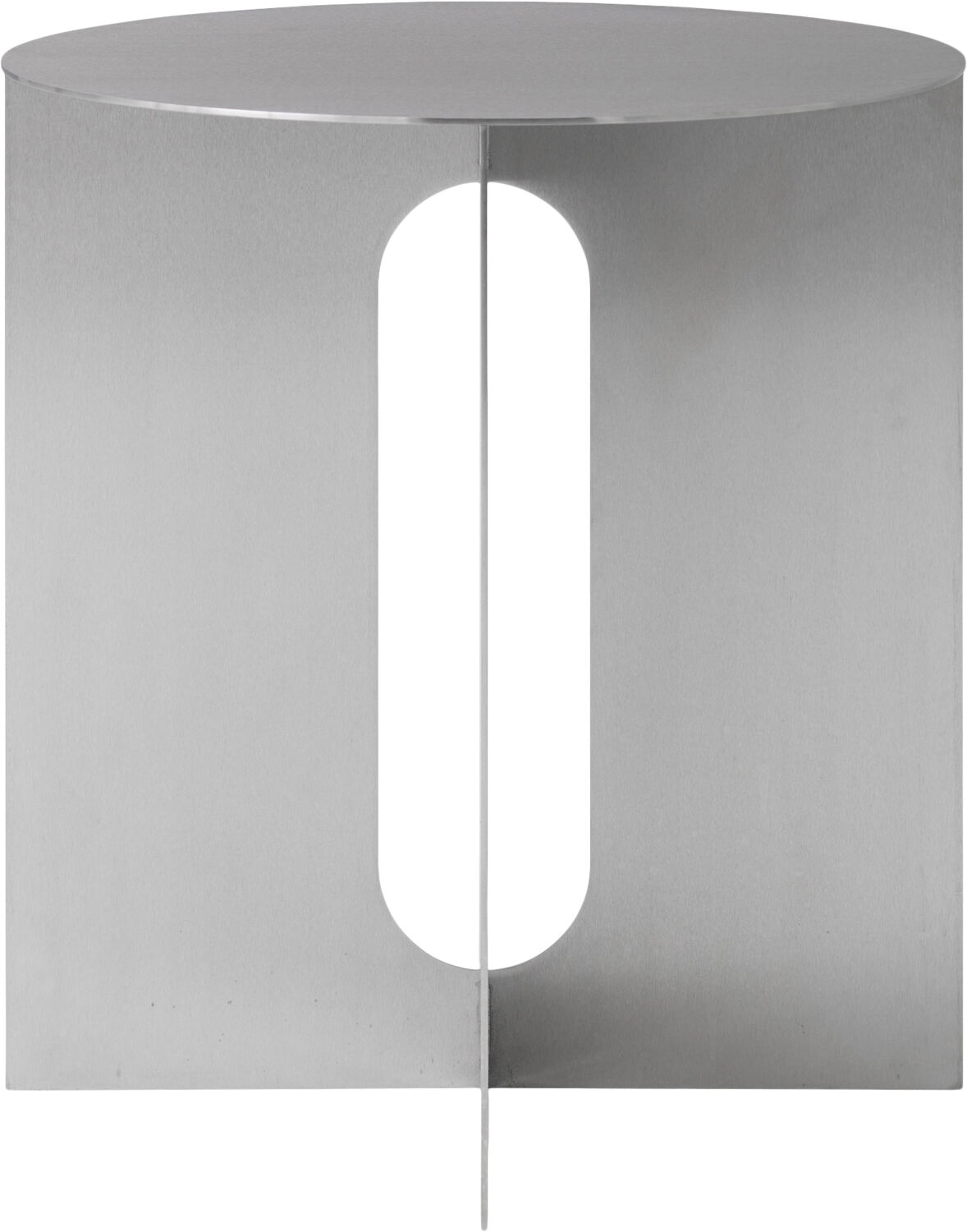 Androgyne Side Table, Base, Brushed Steel